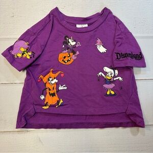 Disney Parks XXS Toddler Girls Tee Disneyland 2022 Purple Halloween Mickey Mouse